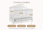 Bianca White (130) 5-Juliette 6-in-1 Convertible Crib