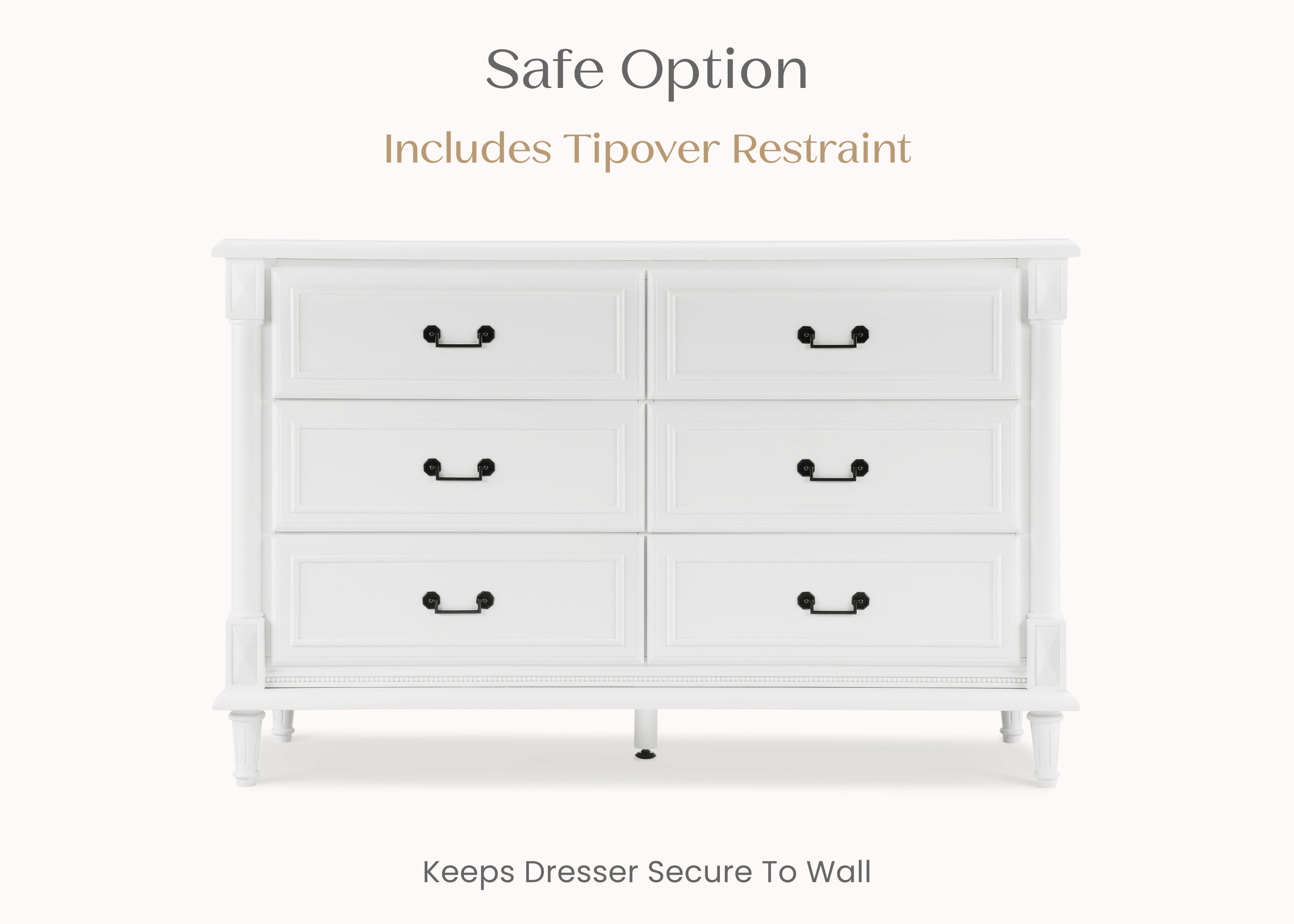 Juliette 6 Drawer Dresser with Changing Top and Interlocking