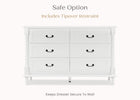 Bianca White (130) 7-Juliette 6 Drawer Dresser with Changing Top and Interlocking Drawers