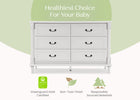 Moonstruck Grey (1351) 18-Juliette 6 Drawer Dresser with Changing Top and Interlocking Drawers