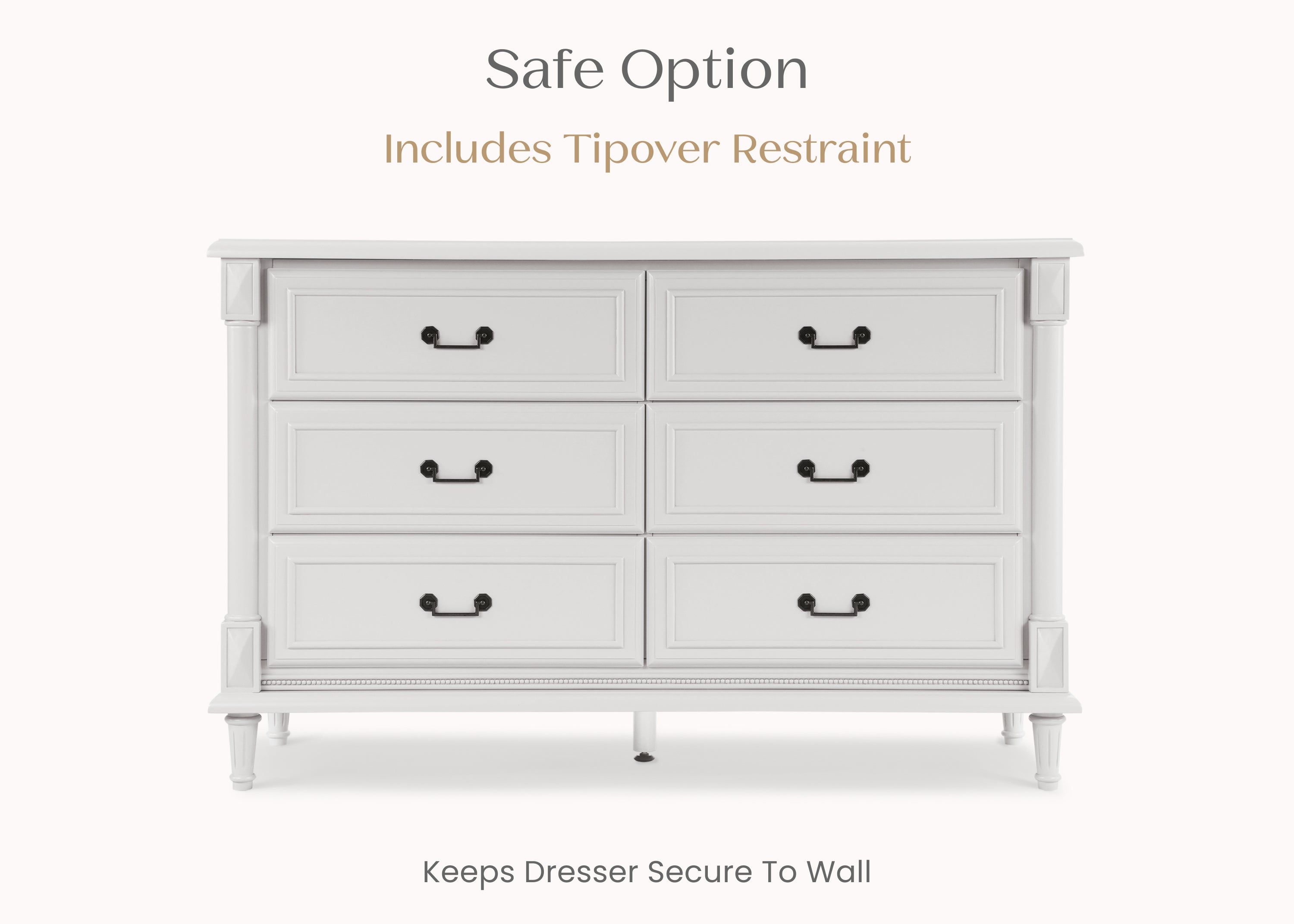 Juliette 6 Drawer Dresser with Changing Top and Interlocking