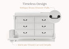 Moonstruck Grey (1351) 22-Juliette 6 Drawer Dresser with Changing Top and Interlocking Drawers
