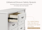 Moonstruck Grey (1351) 20-Juliette 6 Drawer Dresser with Changing Top and Interlocking Drawers