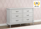 Moonstruck Grey (1351) 16-Juliette 6 Drawer Dresser with Changing Top and Interlocking Drawers