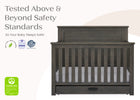 Rustic Grey (084) 9-Caden 6-in-1 Convertible Crib with Trundle Drawer