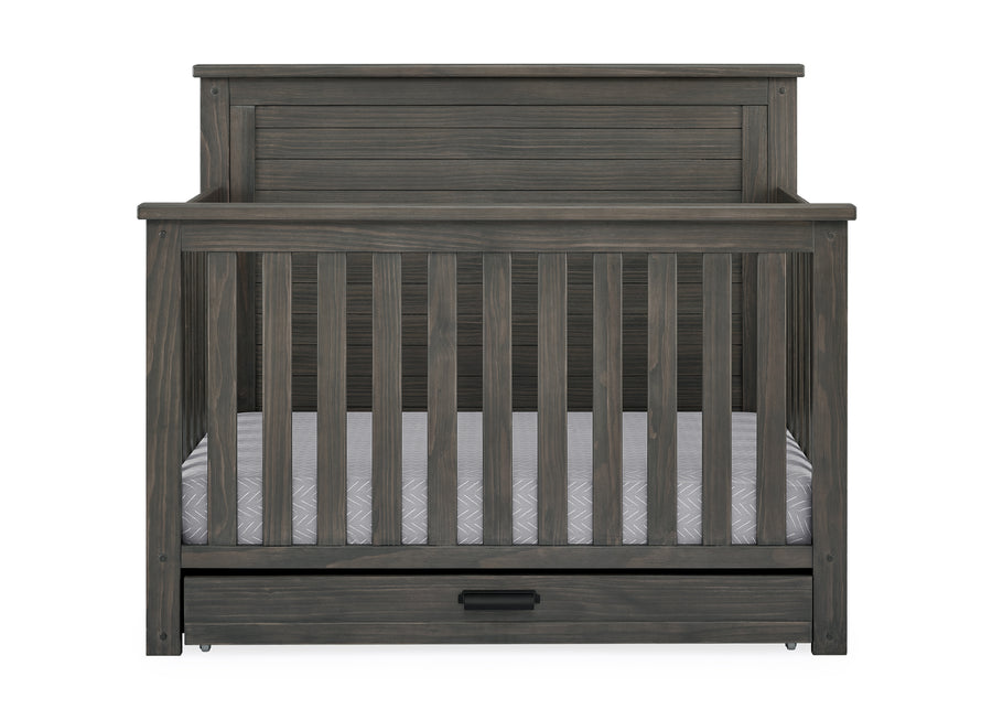 Rustic Grey (084) 10-Caden 6-in-1 Convertible Crib with Trundle Drawer