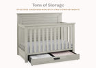 Rustic Mist (1373) 24-Caden 6-in-1 Convertible Crib with Trundle Drawer