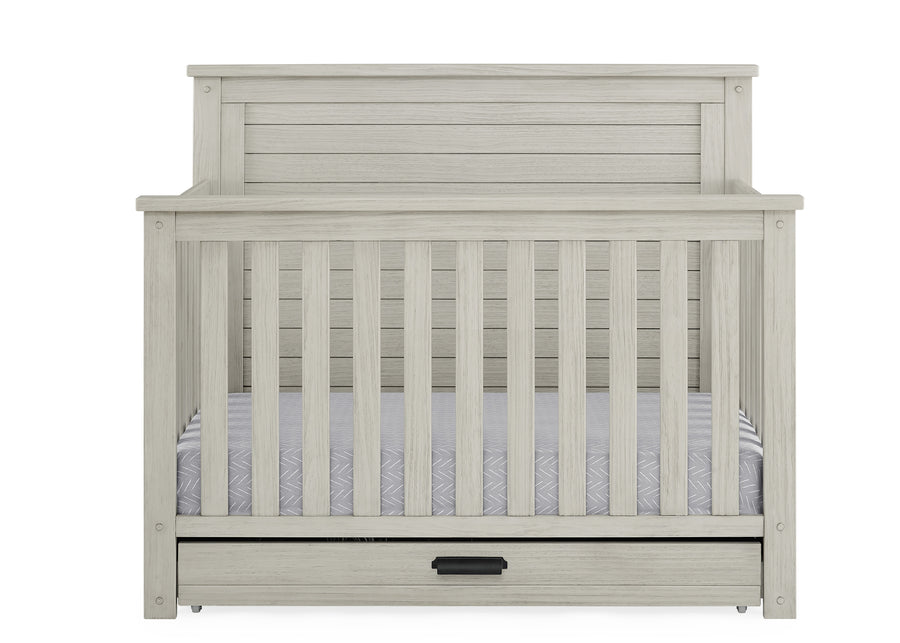 Rustic Mist (1373) 28-Caden 6-in-1 Convertible Crib with Trundle Drawer