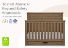 Aged Oak (845) 45-Caden 6-in-1 Convertible Crib with Trundle Drawer