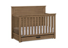 Aged Oak (845) 48-Caden 6-in-1 Convertible Crib with Trundle Drawer