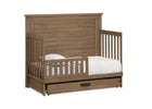 Aged Oak (845) 49-Caden 6-in-1 Convertible Crib with Trundle Drawer