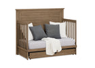 Aged Oak (845) 51-Caden 6-in-1 Convertible Crib with Trundle Drawer