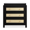 DCB:Ebony with Textured Almond (1507) 11-Theo 3 Drawer Dresser with Changing Top