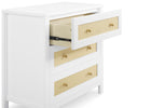 Bianca White with Textured Almond (1508) 9-Theo 3 Drawer Dresser with Changing Top