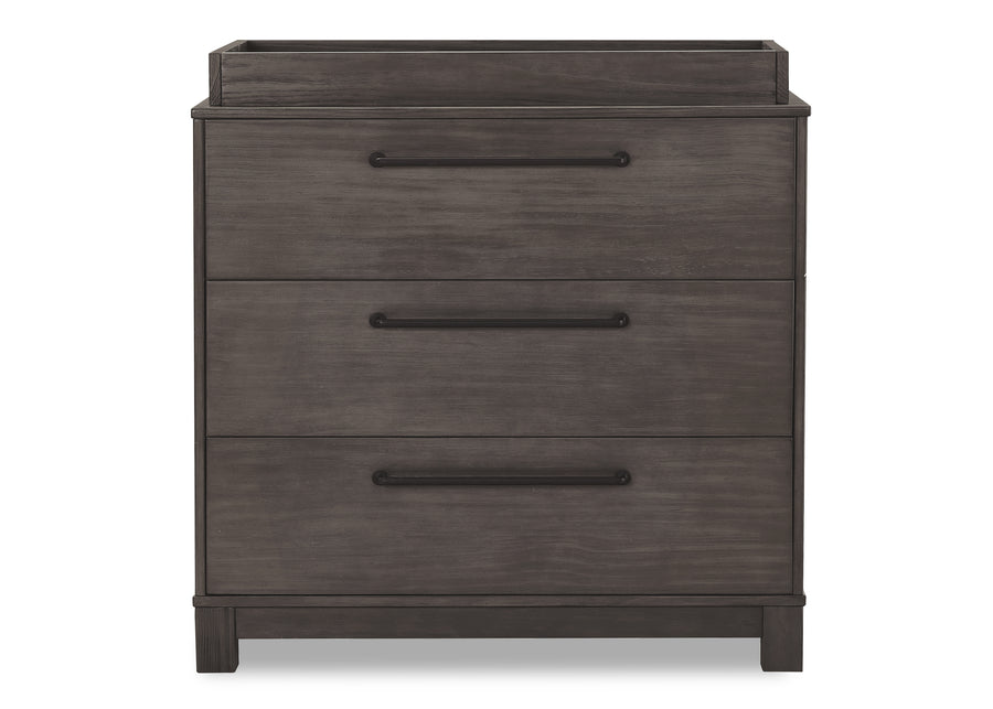 DCB: Rustic Grey (084) 12-Rustic 3 Drawer Dresser with Interlocking Drawers