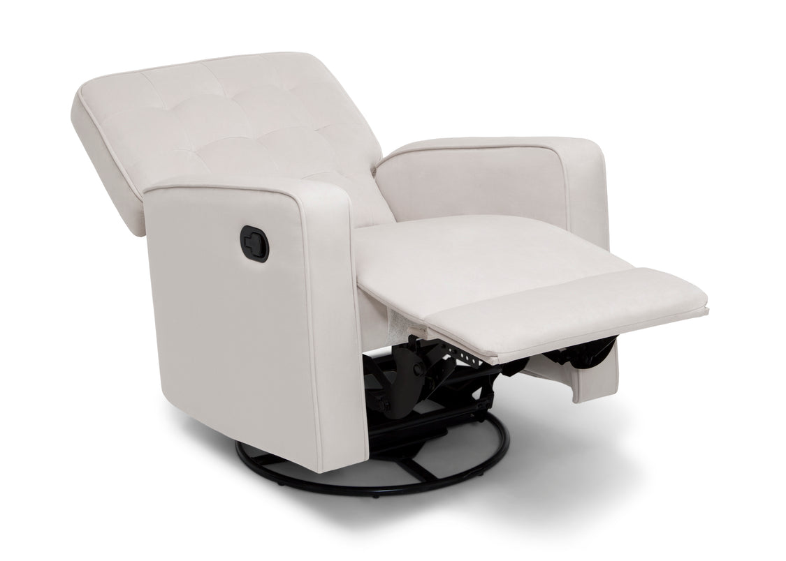 White recliner chair with massage and heating functions on a white background