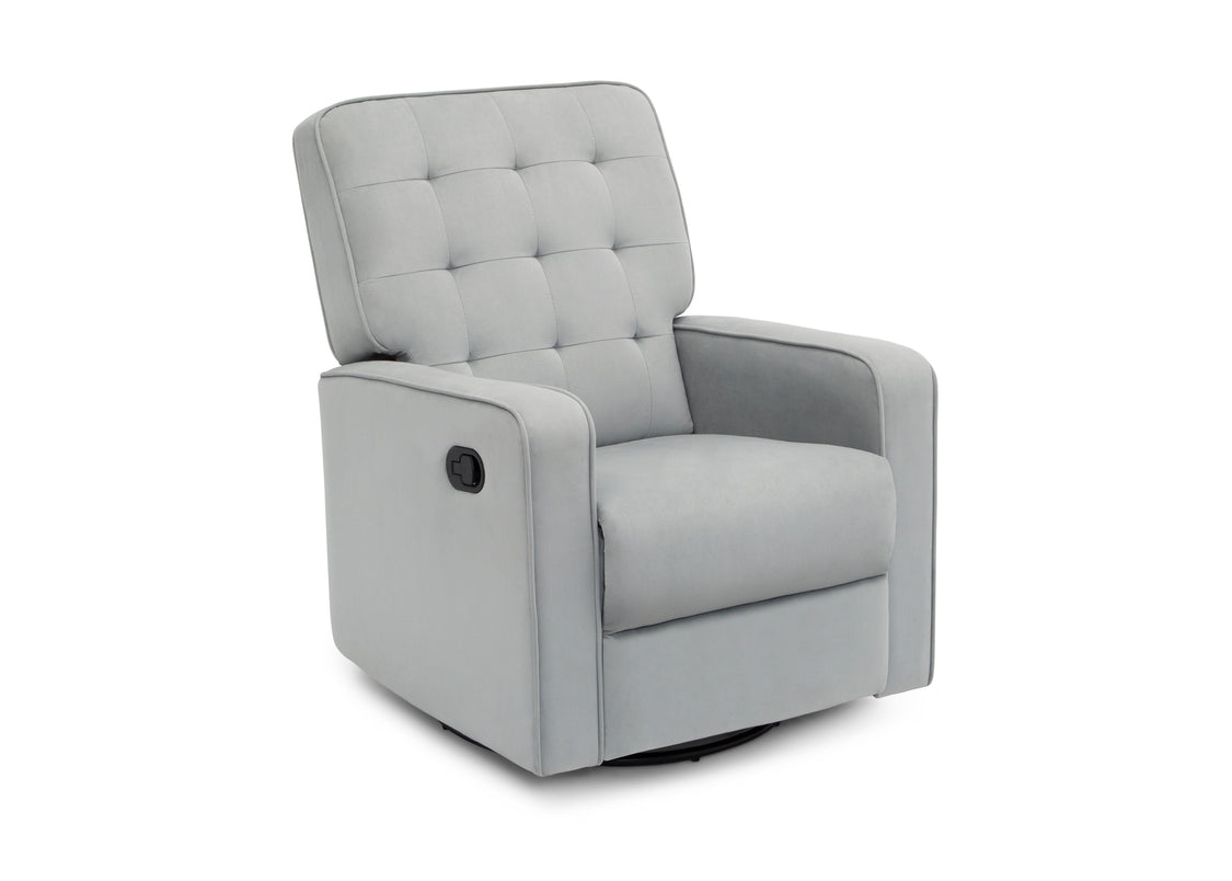 Gray recliner chair on a white background