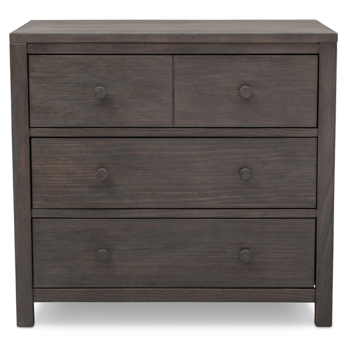 DCB:Rustic Grey (084) 11-Cambridge 3 Drawer Dresser with Interlocking Drawers