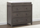 Rustic Grey (084) 2-Cambridge 3 Drawer Dresser with Interlocking Drawers