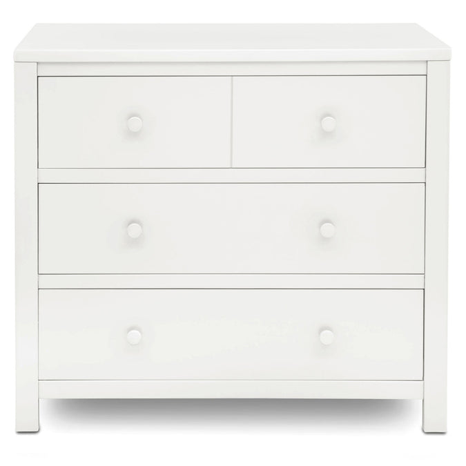 DCB:Bianca White (130) 6-3 Drawer Dresser with Interlocking Drawers
