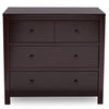 DCB:Dark Chocolate (207) 19-3 Drawer Dresser with Interlocking Drawers