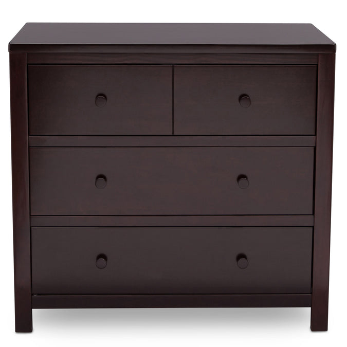 DCB:Dark Chocolate (207) 19-3 Drawer Dresser with Interlocking Drawers