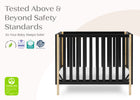 Ebony with Natural (1482) 20-Gio Mini Crib with 2.75-Inch Mattress