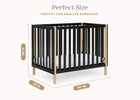 Ebony with Natural (1482) 19-Gio Mini Crib with 2.75-Inch Mattress