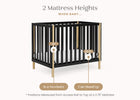 Ebony with Natural (1482) 16-Gio Mini Crib with 2.75-Inch Mattress