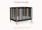 Ebony with Natural (1482) 17-Gio Mini Crib with 2.75-Inch Mattress