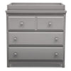 DCB:Grey (026) 6-Emerson 3 Drawer Dresser with Changing Top and Interlocking Drawers