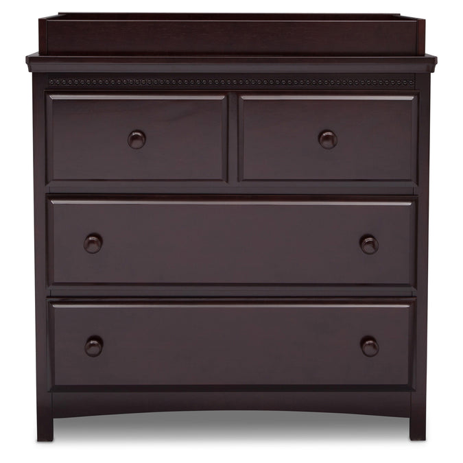 DCB: Dark Chocolate (207) 12-Emerson 3 Drawer Dresser with Changing Top and Interlocking Drawers
