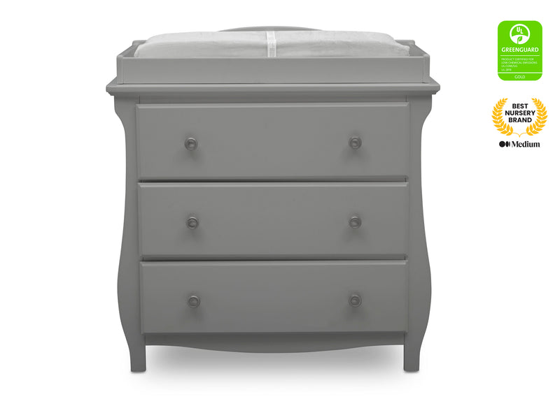 Lancaster 3 Drawer Dresser with Changing Top and Interlocking Drawers
