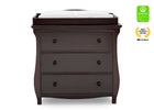 Dark Chocolate (207) 8-Lancaster 3 Drawer Dresser with Changing Top and Interlocking Drawers