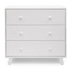 White (100) 4-Ava 3 Drawer Dresser with Changing Top and Interlocking Drawers