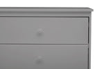Grey (026) 5-Sutton 3 Drawer Dresser with Changing Top and Interlocking Drawers