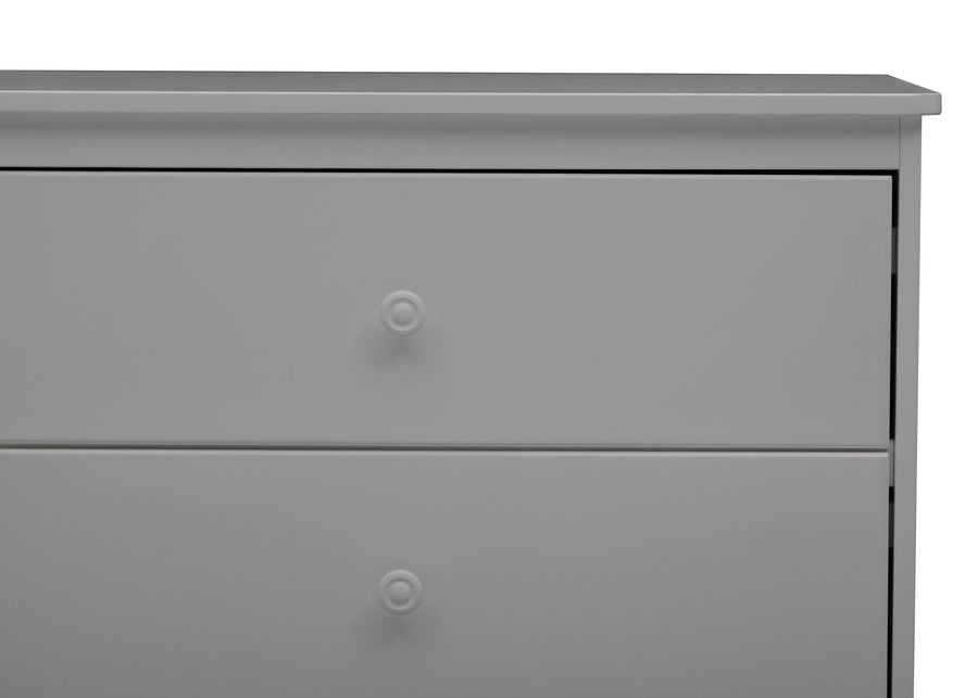 Grey (026) 5-Sutton 3 Drawer Dresser with Changing Top and Interlocking Drawers