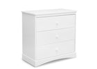 Bianca White (130) 21-Sutton 3 Drawer Dresser with Changing Top and Interlocking Drawers
