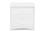 Bianca White (130) 24-Sutton 3 Drawer Dresser with Changing Top and Interlocking Drawers