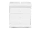 Bianca White (130) 16-Sutton 3 Drawer Dresser with Changing Top and Interlocking Drawers