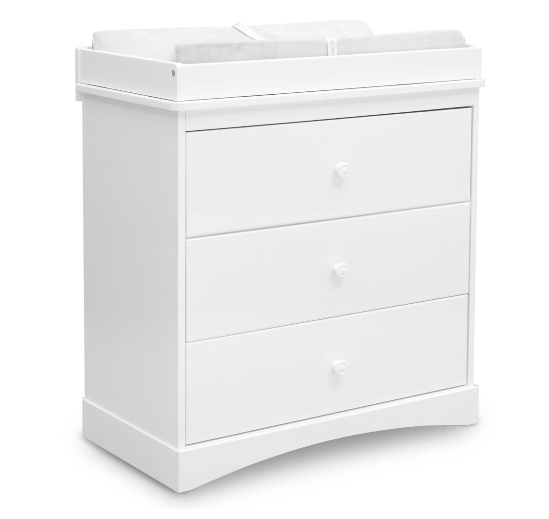 W699430 130 Sutton 3 Drawer Dresser wChanging Top Bianca White Silo 108