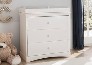 Sutton 3 Drawer Dresser with Changing Top and Interlocking Drawers