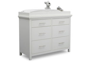 Simmons Kids Bianca White (130) Avery 6 Drawer Dresser with Changing Top 6
