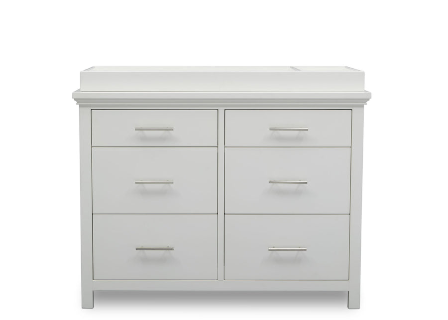 DCB: Bianca White (130) 3-Avery 6 Drawer Dresser with Changing Top