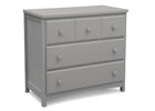 Grey (026) 3-3 Drawer Dresser with Interlocking Drawers