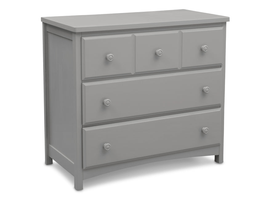 Grey (026) 3-3 Drawer Dresser with Interlocking Drawers