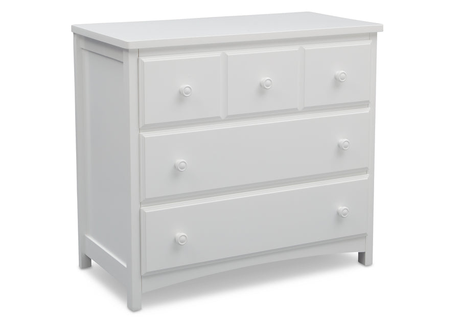 Bianca White (130) 9-3 Drawer Dresser with Interlocking Drawers