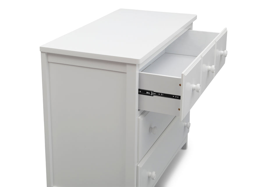 Bianca White (130) 10-3 Drawer Dresser with Interlocking Drawers