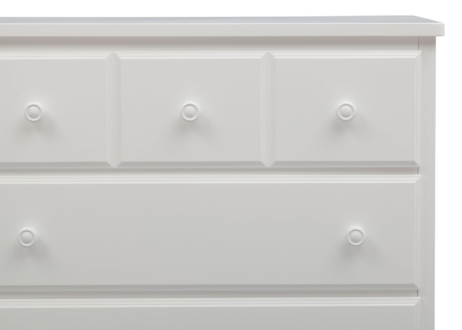 Bianca White (130) 11-3 Drawer Dresser with Interlocking Drawers
