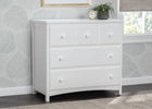 Bianca White (130) 7-3 Drawer Dresser with Interlocking Drawers